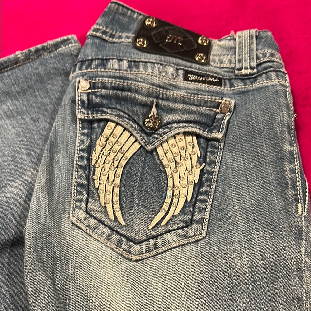 Miss me Women's Blue Jeans with Embellished Pockets